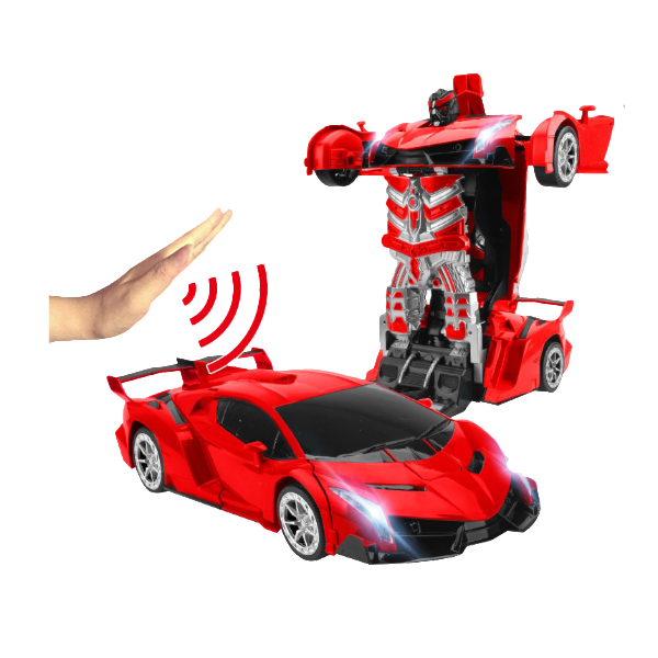 TurboDrive | 2-in-1 Transforming Remote Control Robot Car Toy with LED Lights & Sound
