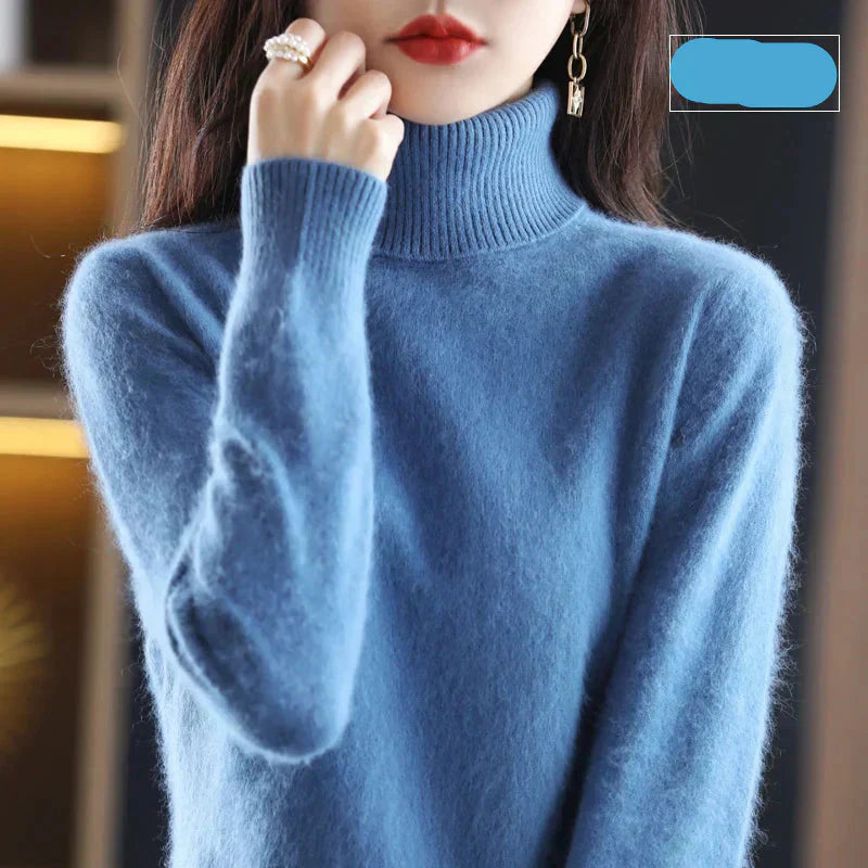 100% Cashmere High-Neck Sweater | Luxury Turtleneck Jumper for Women