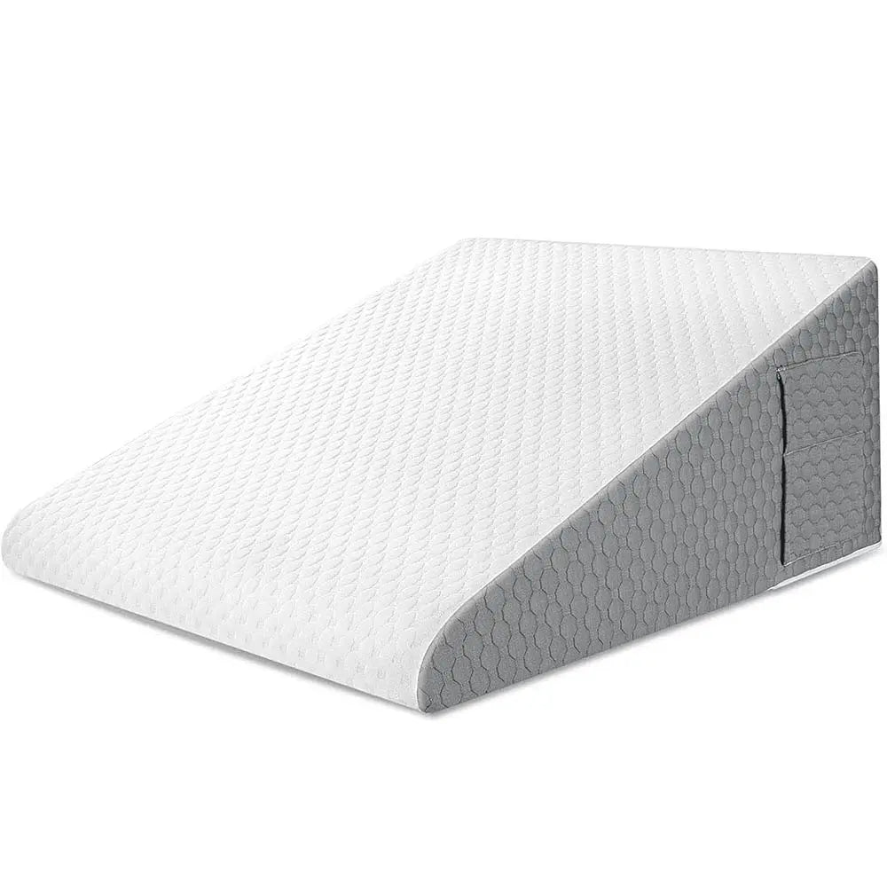 Memory Foam Bed Wedge Pillow | Back Support & Acid Reflux Cushion