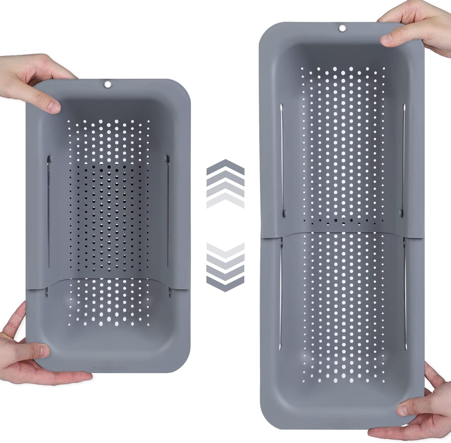 Expandable Over Sink Colander, Vegetable Strainer & Drying Basket