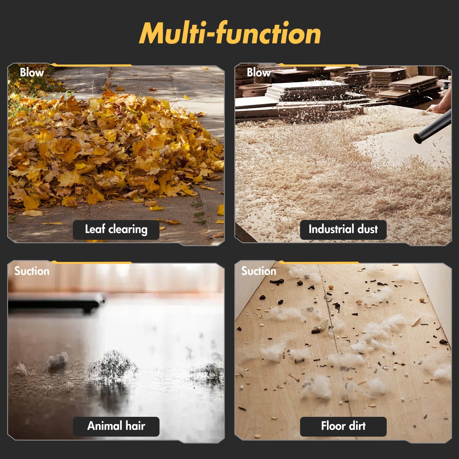 Cordless 21V Leaf Blower - Lightweight & Powerful with 2.0Ah Battery