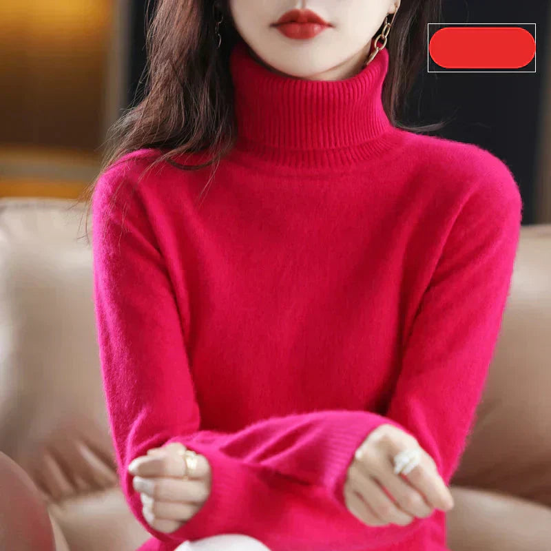 100% Cashmere High-Neck Sweater | Luxury Turtleneck Jumper for Women