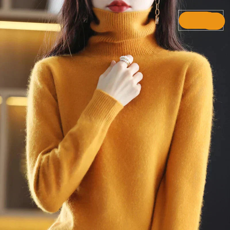 100% Cashmere High-Neck Sweater | Luxury Turtleneck Jumper for Women