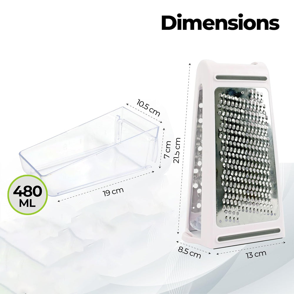 Premium 2-in-1 Cheese Grater with Built-In Storage Container