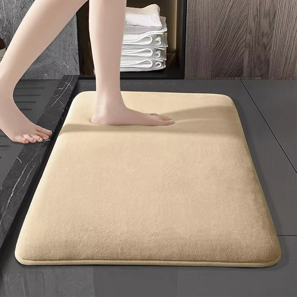 Coral Velvet Bath Mat | Ultra-Absorbent Anti-Slip Shower Rug