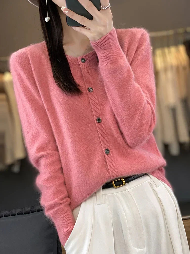Kenzus 100% Cashmere Cardigan Sweater | Luxury Open Front Jumper
