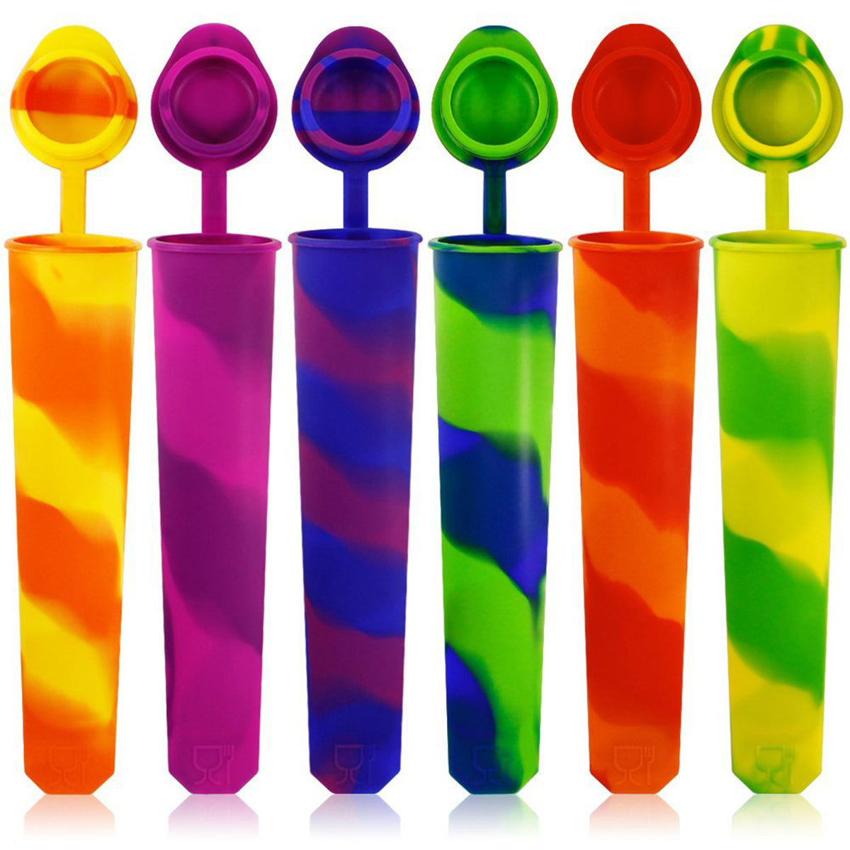 Reusable Silicone Popsicle Molds | Multi-Color DIY Ice Pop Maker