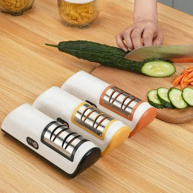 Electric Kitchen Knife & Scissor Sharpener | Automatic Grinding Tool