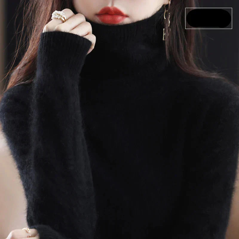 100% Cashmere High-Neck Sweater | Luxury Turtleneck Jumper for Women