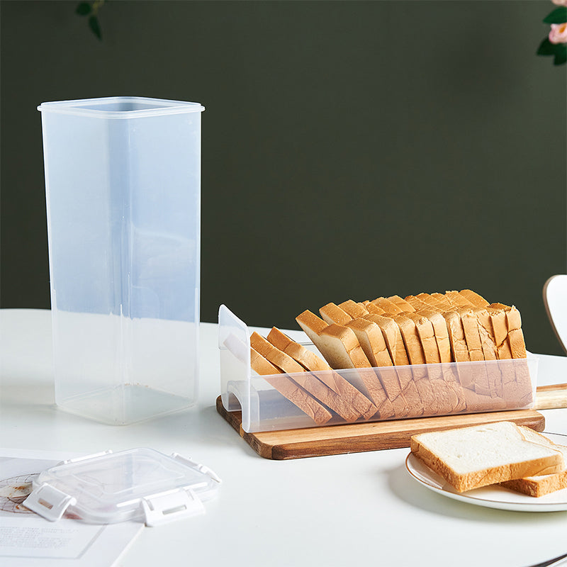 Tall Airtight Bread Loaf Container | Clear Plastic Storage Keeper