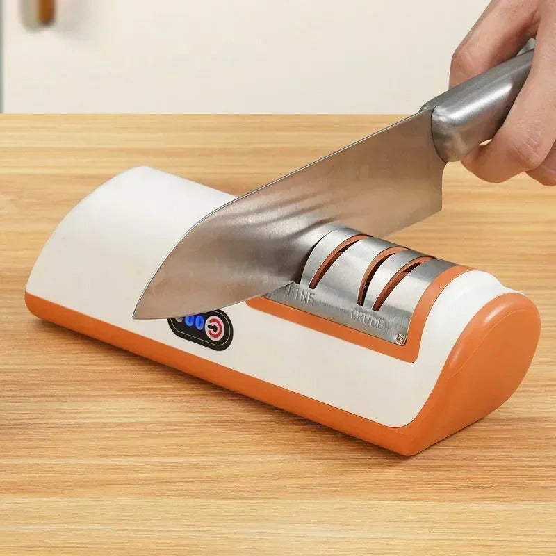 Electric Kitchen Knife & Scissor Sharpener | Automatic Grinding Tool