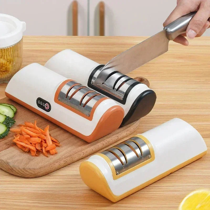 Electric Kitchen Knife & Scissor Sharpener | Automatic Grinding Tool