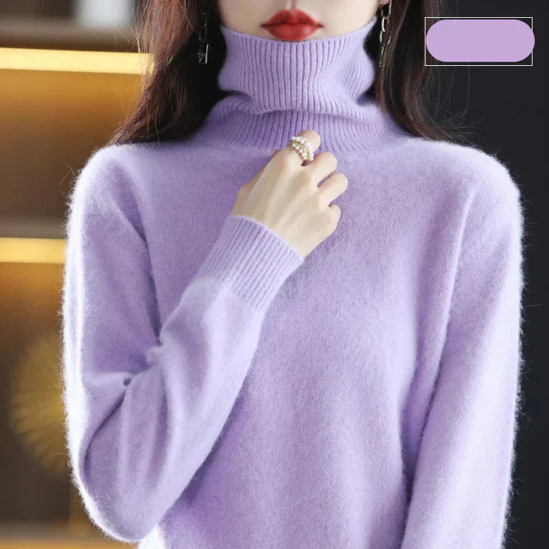 100% Cashmere High-Neck Sweater | Luxury Turtleneck Jumper for Women