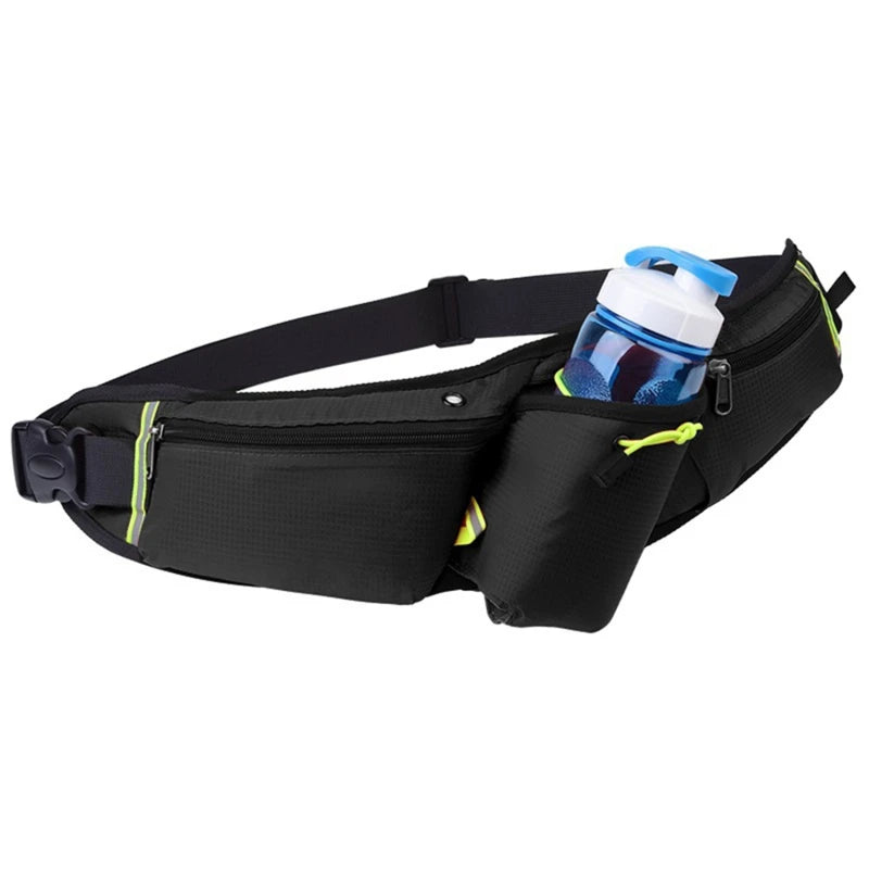 Waterproof Running Belt with Drink Holder – Lightweight Hydration Waist Pack for Jogging, Hiking & Cycling