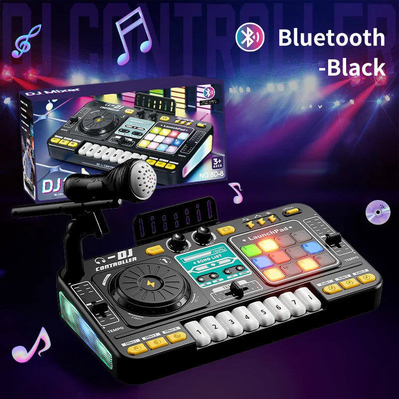 Kids DJ Mixer Music Toy and Educational Musical Playset with Microphone