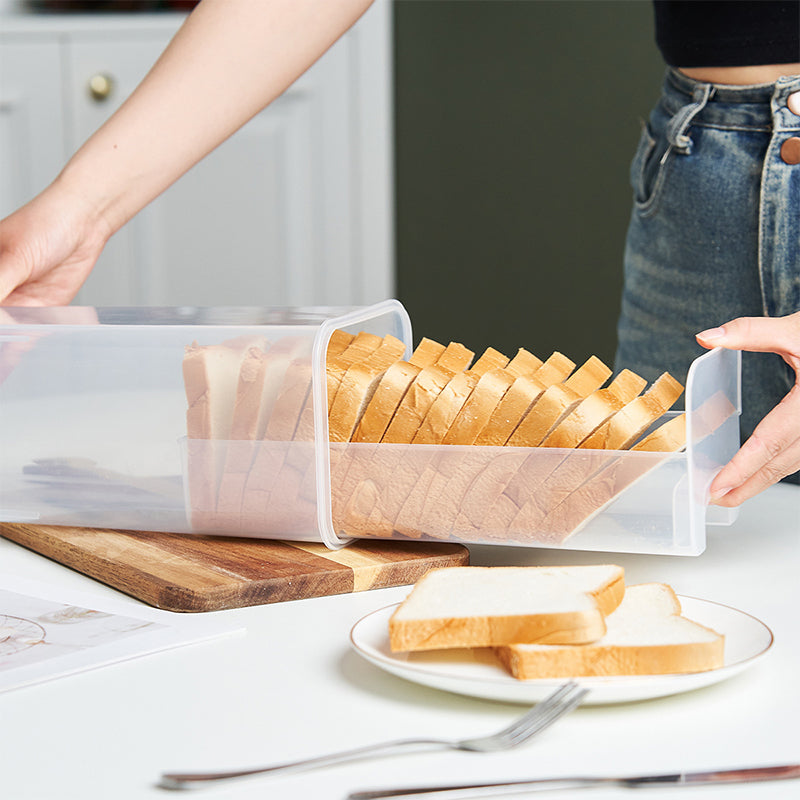 Tall Airtight Bread Loaf Container | Clear Plastic Storage Keeper