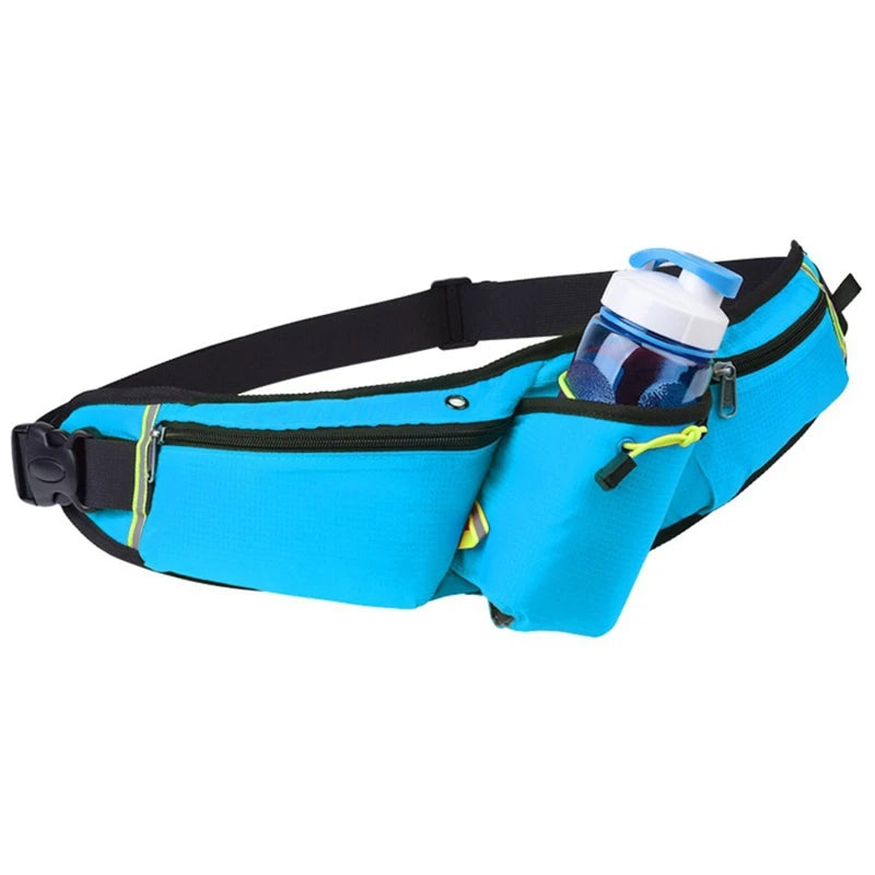 Waterproof Running Belt with Drink Holder – Lightweight Hydration Waist Pack for Jogging, Hiking & Cycling