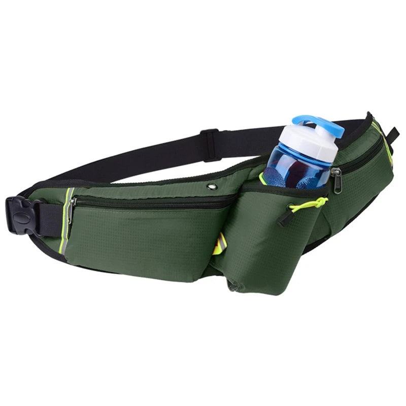 Waterproof Running Belt with Drink Holder – Lightweight Hydration Waist Pack for Jogging, Hiking & Cycling