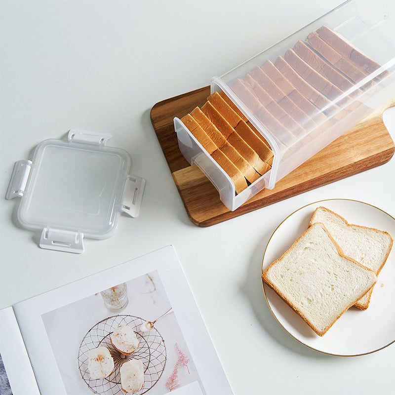 Tall Airtight Bread Loaf Container | Clear Plastic Storage Keeper