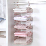 Hanging Closet Organizer Shelves | Foldable Wardrobe Storage