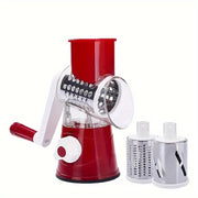 Rotary Drum Grater & Vegetable Slicer | Hand Crank Shredder for Fruit