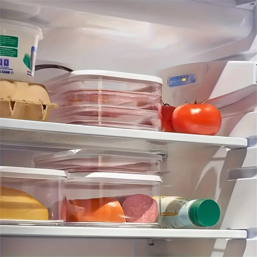 Airtight Meat Storage Box for Fridge, Clear Sealed Container