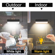 Solar Powered Indoor Outdoor Light | Waterproof Shed Pendant with Pull Switch