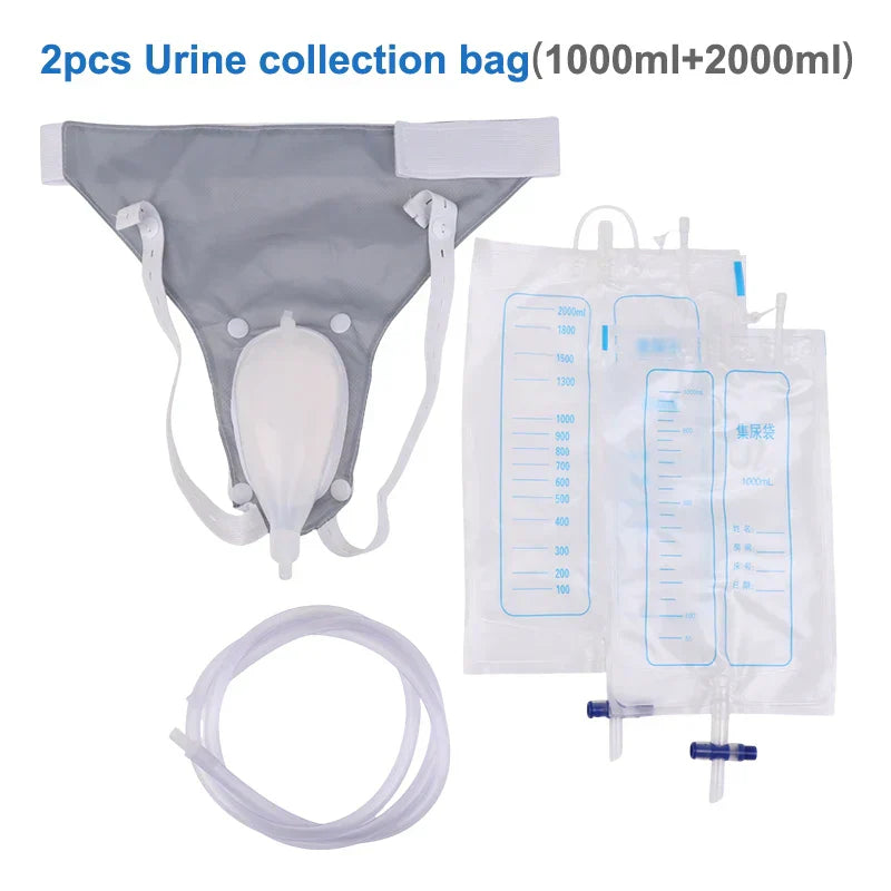 Silicone Adult Urine Collector with Catheter Drainage Bag