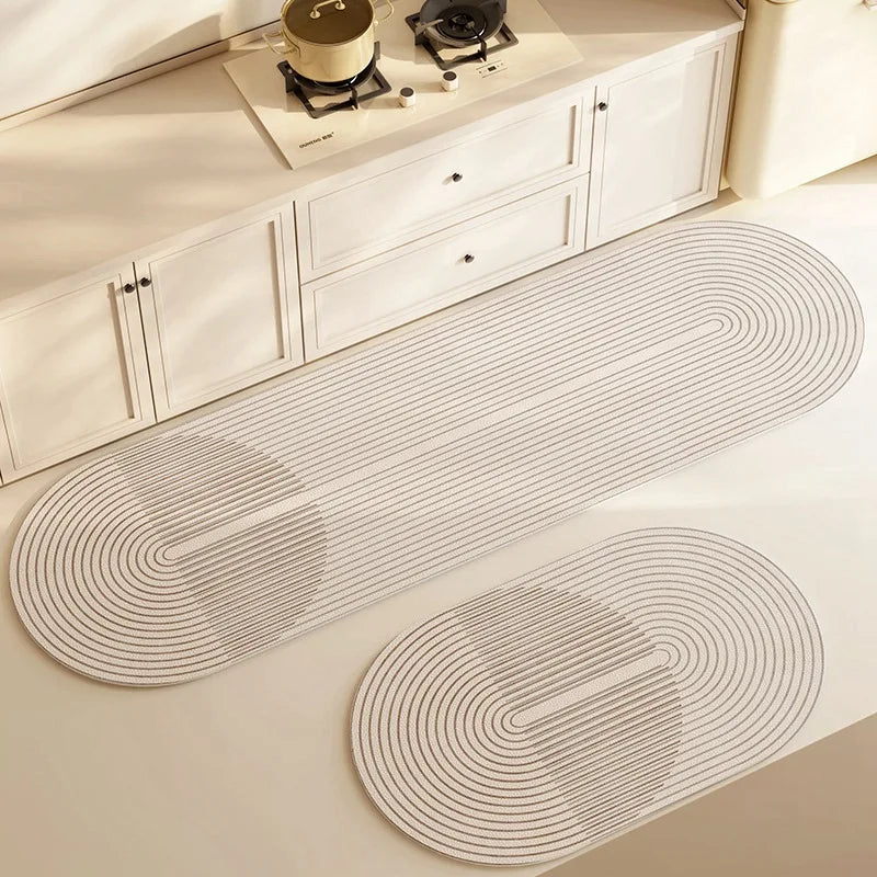 Ultra-Absorbent Diatomite Stone Bath & Kitchen Mat – Quick-Dry Non-Slip Velvet-Touch Floor Rug