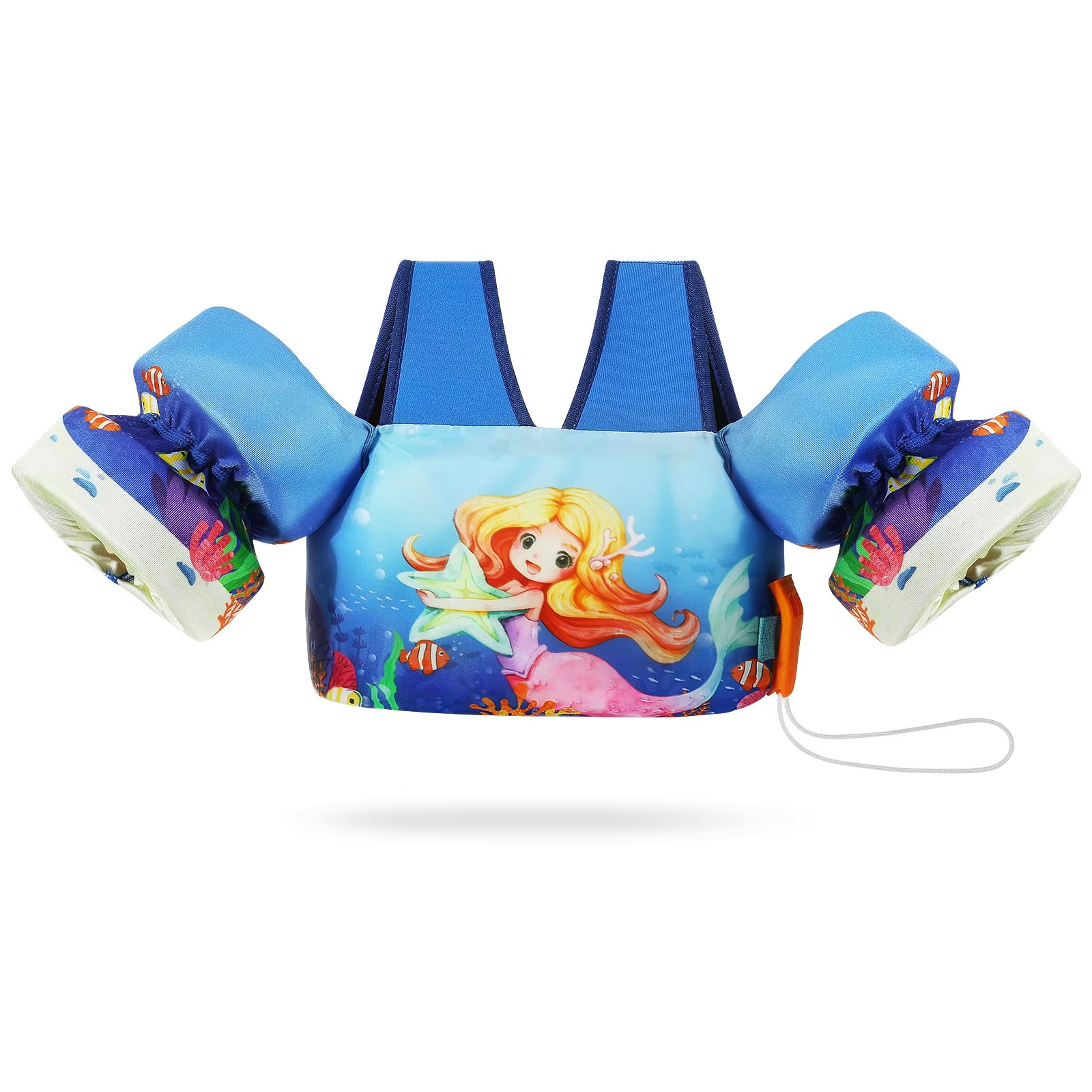 Kids Foam Swim Vest with Arm Floats & Safety Whistle – Toddler Float Jacket for Pool, Beach & Kayaking