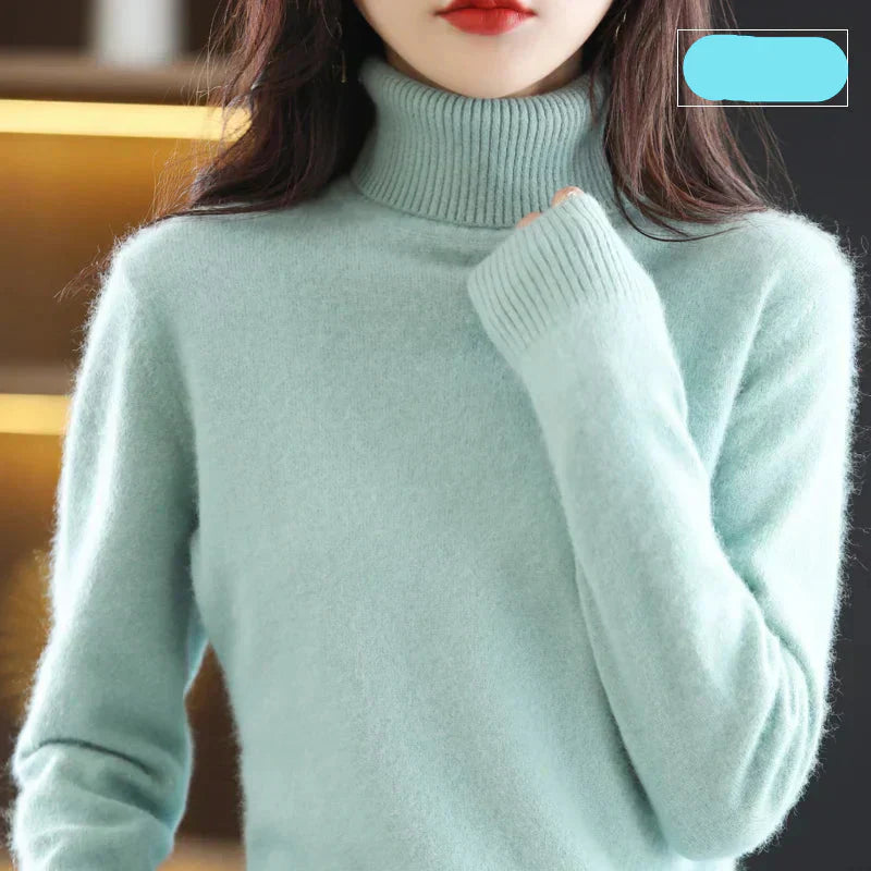 100% Cashmere High-Neck Sweater | Luxury Turtleneck Jumper for Women
