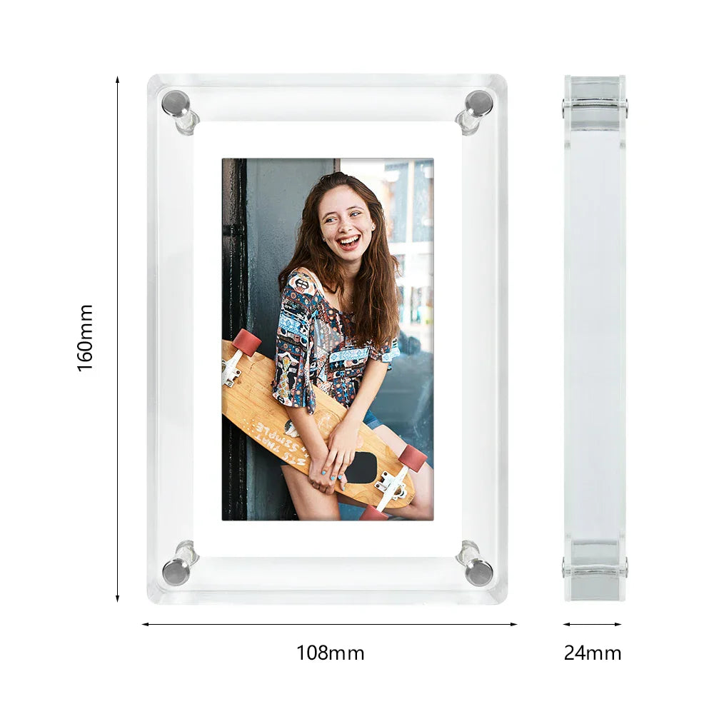Portable Digital Photo Frame | Cordless Rechargeable Picture Album
