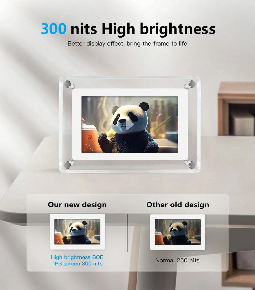 Portable Digital Photo Frame | Cordless Rechargeable Picture Album