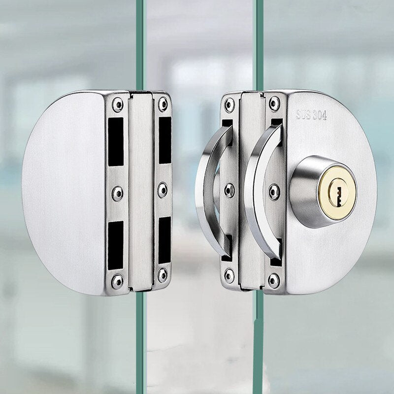 Secure Stainless Steel Sliding Glass Door Lock – No-Drill Safety Latch for Home, Office & Patio Doors