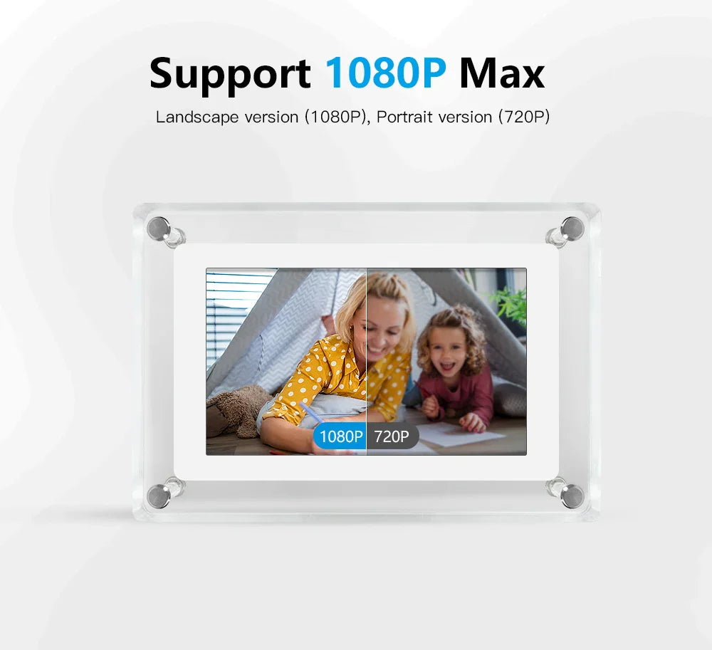 Portable Digital Photo Frame | Cordless Rechargeable Picture Album
