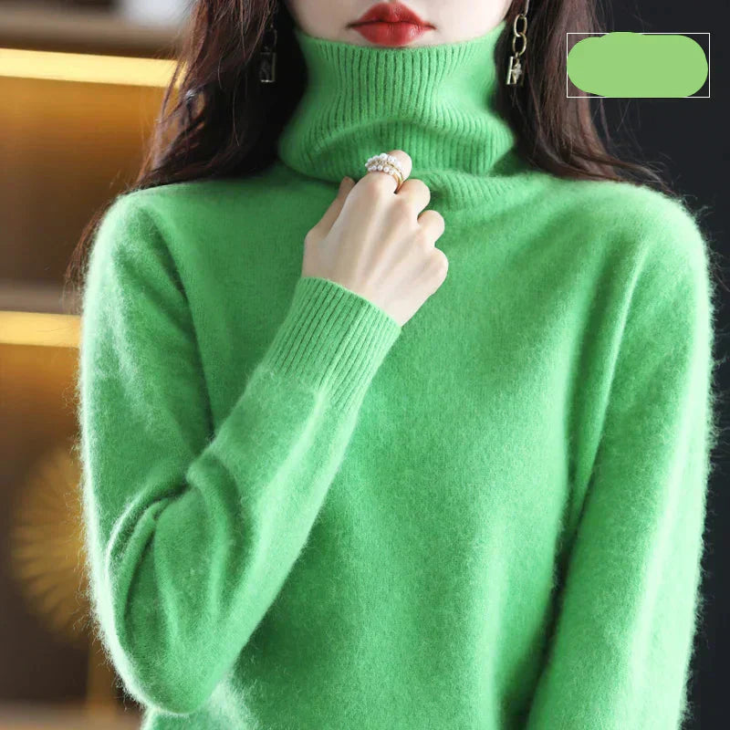 100% Cashmere High-Neck Sweater | Luxury Turtleneck Jumper for Women