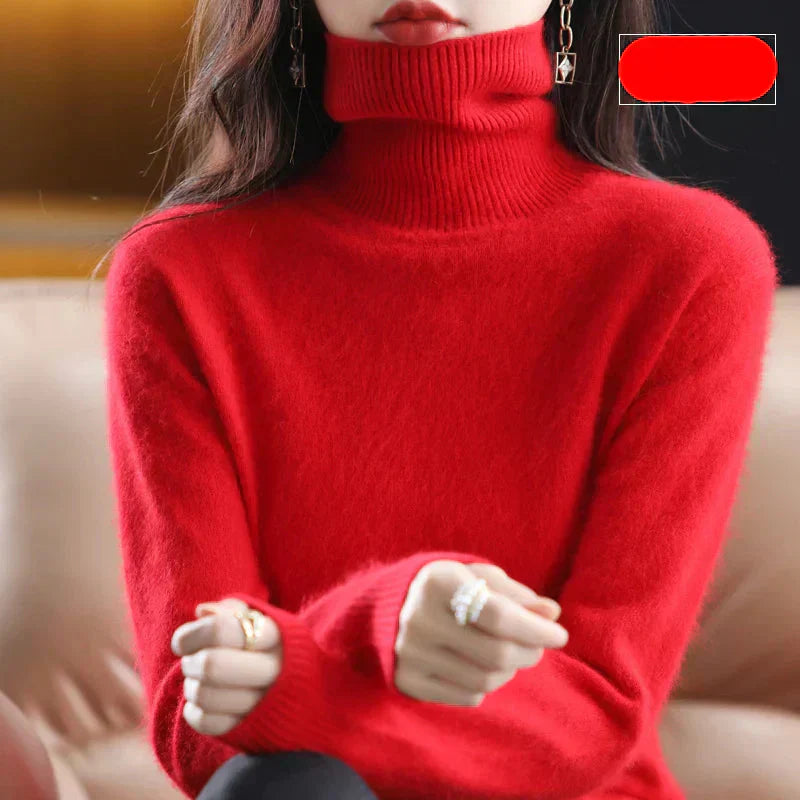 100% Cashmere High-Neck Sweater | Luxury Turtleneck Jumper for Women