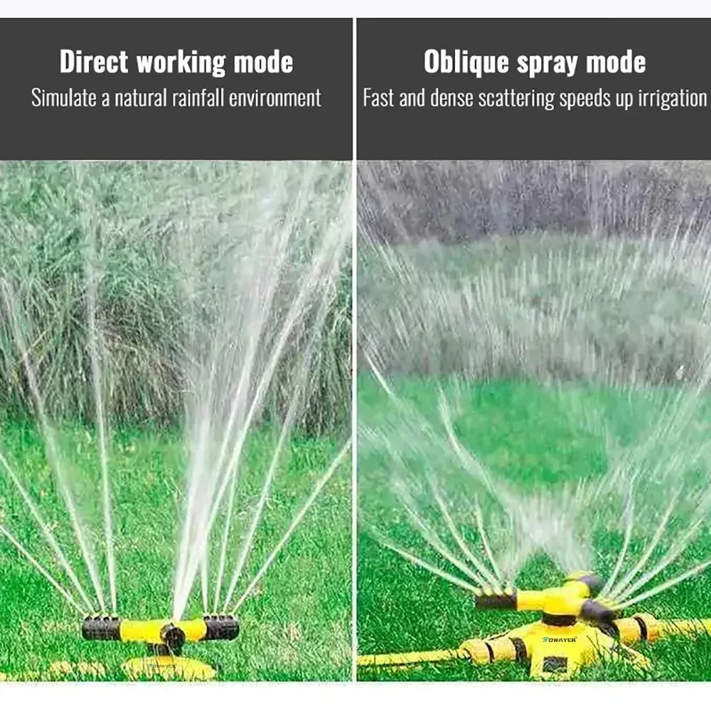 Rotating Lawn Sprinkler with 360 Degree Multi Angle Nozzles