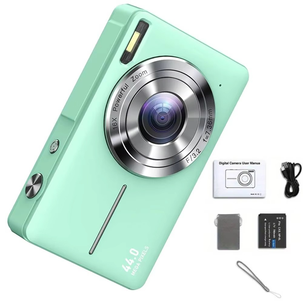 High-Resolution Kids' Digital Camera - 1080P HD, 44MP with 16X Zoom