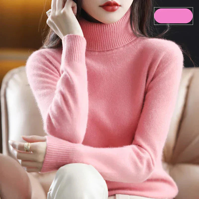 100% Cashmere High-Neck Sweater | Luxury Turtleneck Jumper for Women