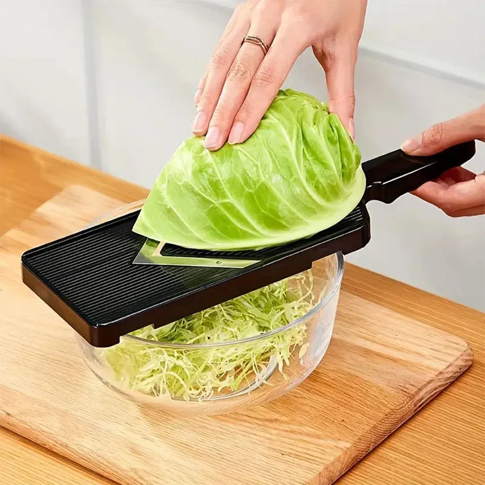 Stainless Steel Cabbage Shredder | Fine Vegetable Slicer & Salad Mandoline