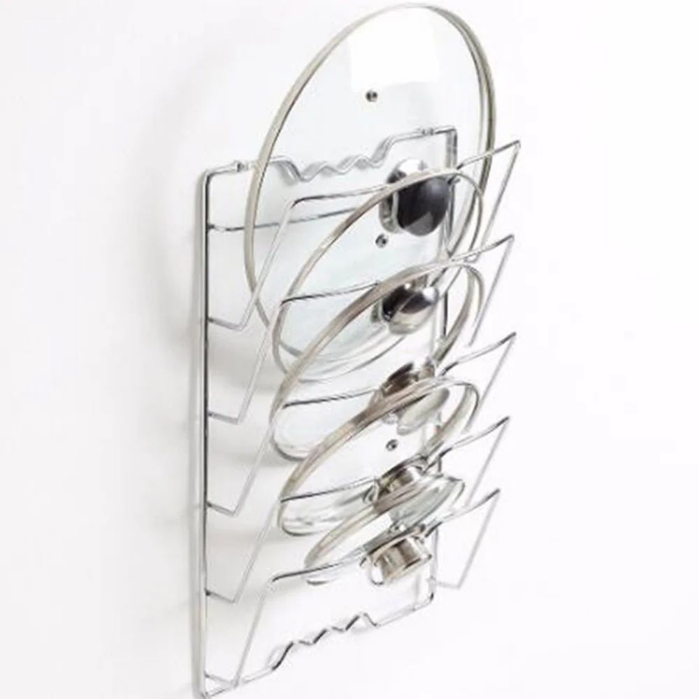 Pot Lid Organizer Rack | Pan Cover Storage Stand