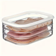 Airtight Meat Storage Box for Fridge, Clear Sealed Container