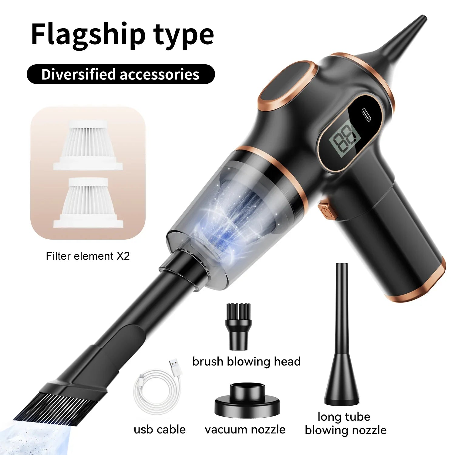 Cordless Handheld Car Vacuum | High Power Portable Auto Cleaner