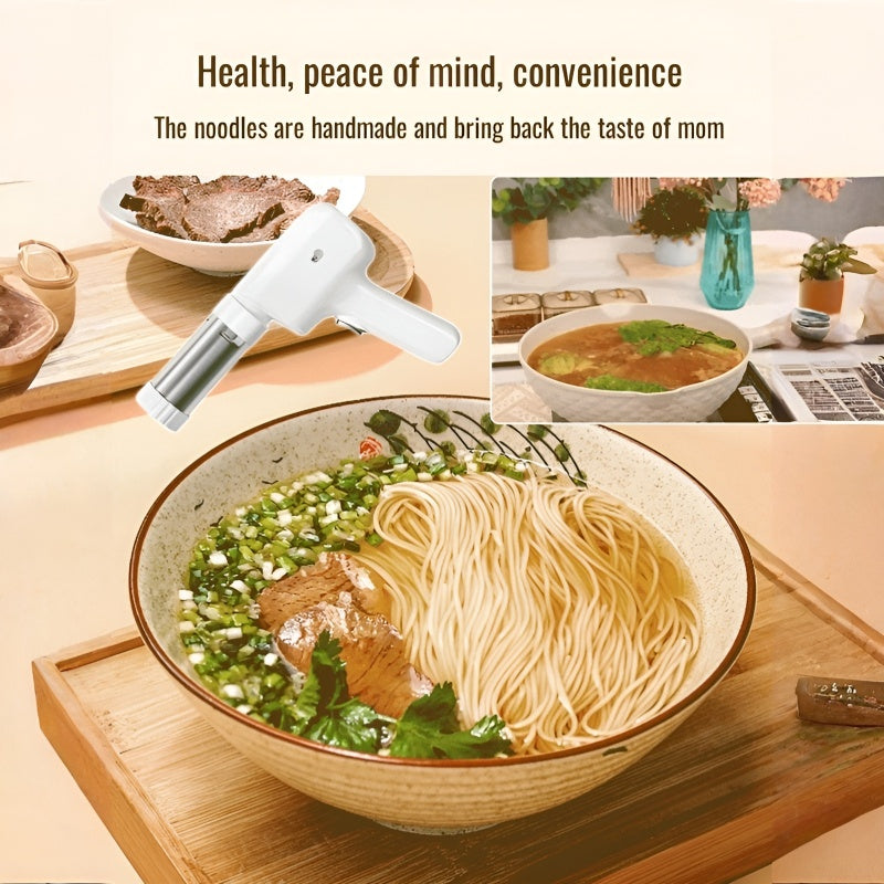 Cordless Electric Pasta Maker - Handheld, 5 Noodle Shapes