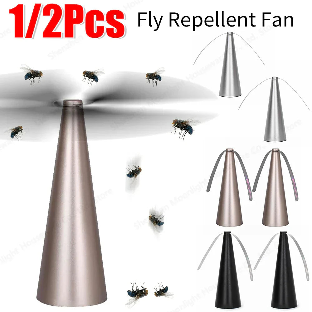 Tabletop Fly Repellent Fan and Bug Deterrent for Food Protection