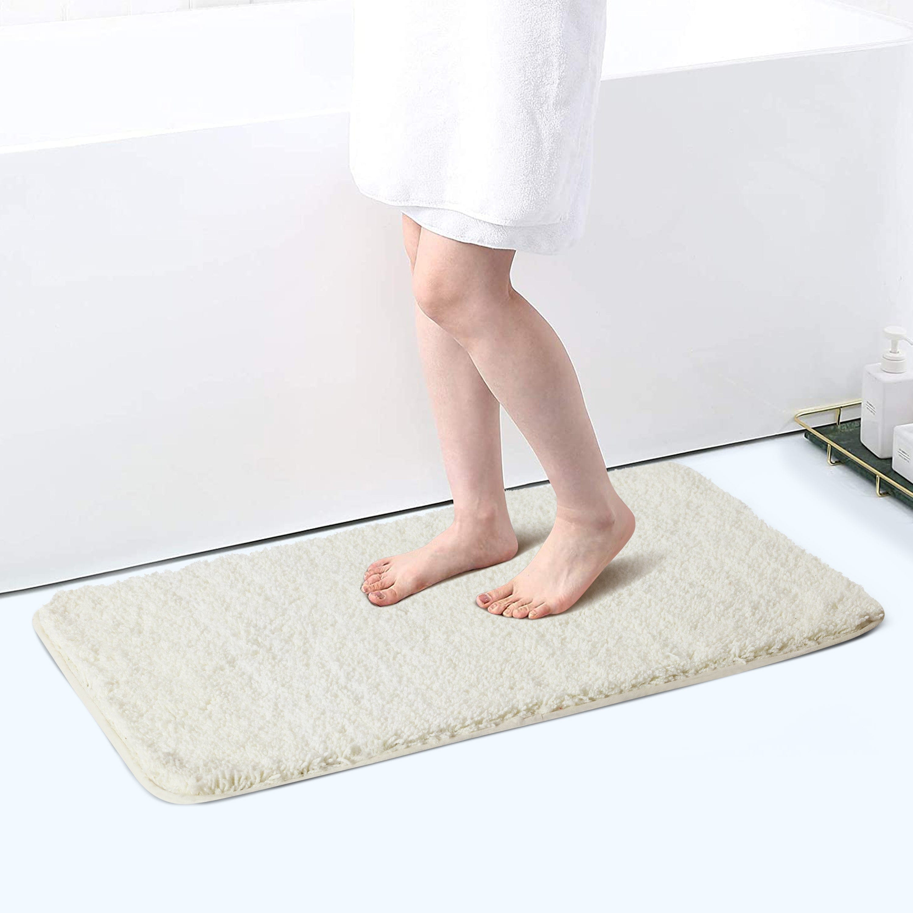 Ultra Soft Microfiber Bath Mat, Non-Slip & Quick Water Absorbing