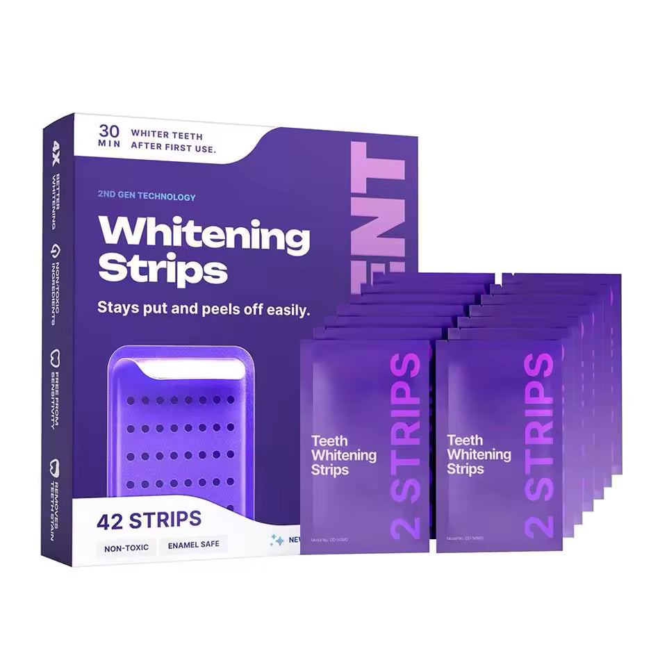 Purple Teeth Whitening Strips | Color-Correcting PAP+ Stain Removal