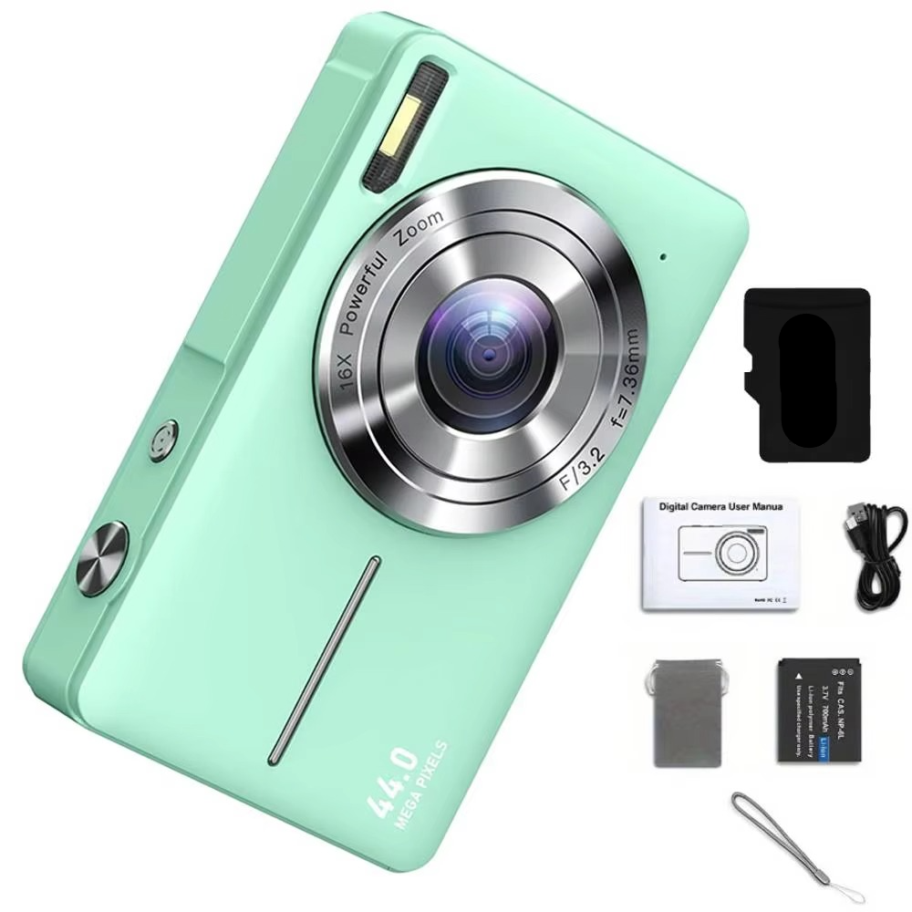 High-Resolution Kids' Digital Camera - 1080P HD, 44MP with 16X Zoom