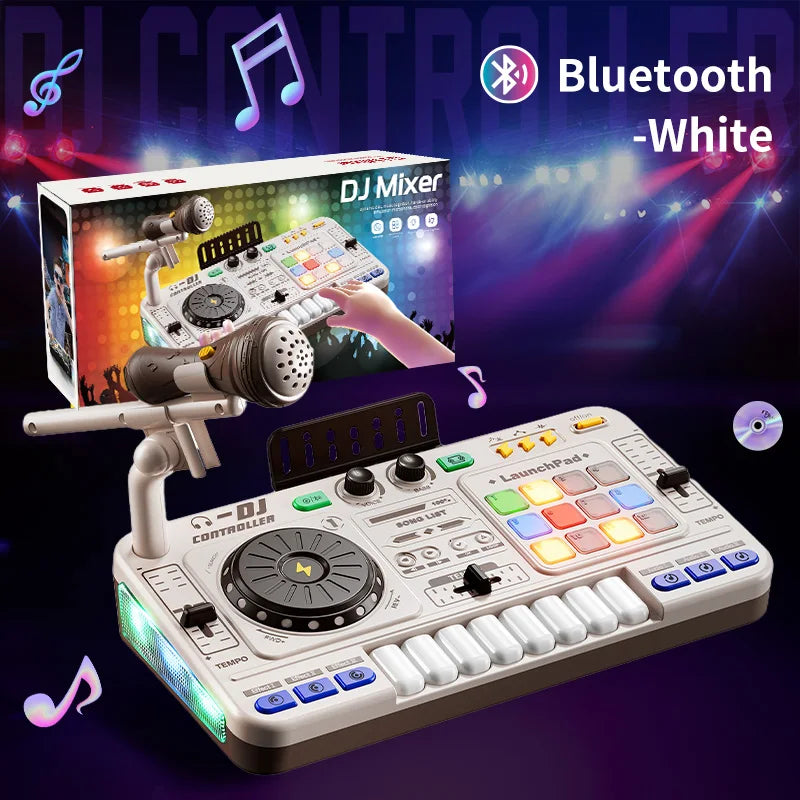 Kids DJ Mixer Music Toy and Educational Musical Playset with Microphone